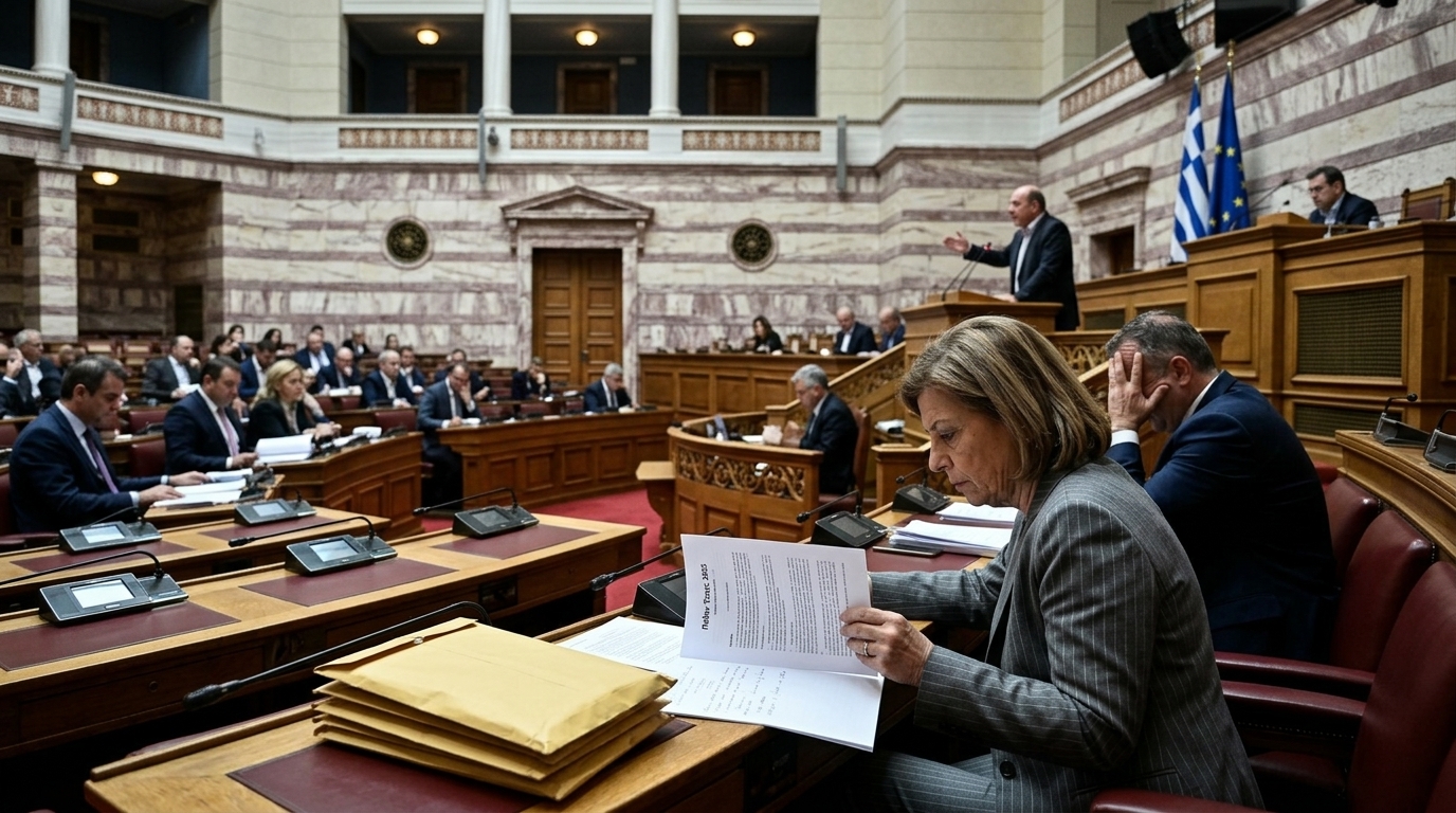 Ψηφιακή απεικόνιση για το Πόθεν Έσχες 2025 και τον έλεγχο περιουσιακής κατάστασης πολιτικών.