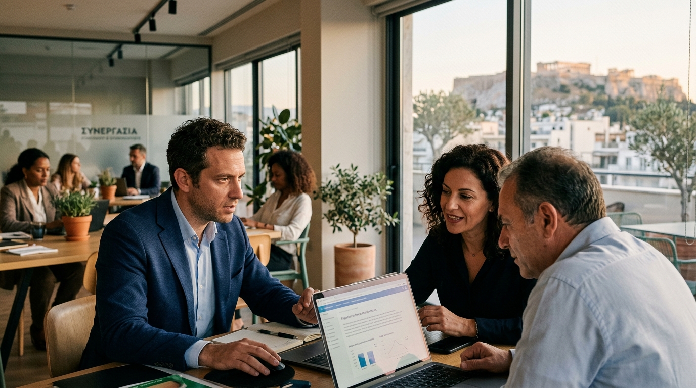 AI-powered data analysis by Tiresias for Greek SME financing.
