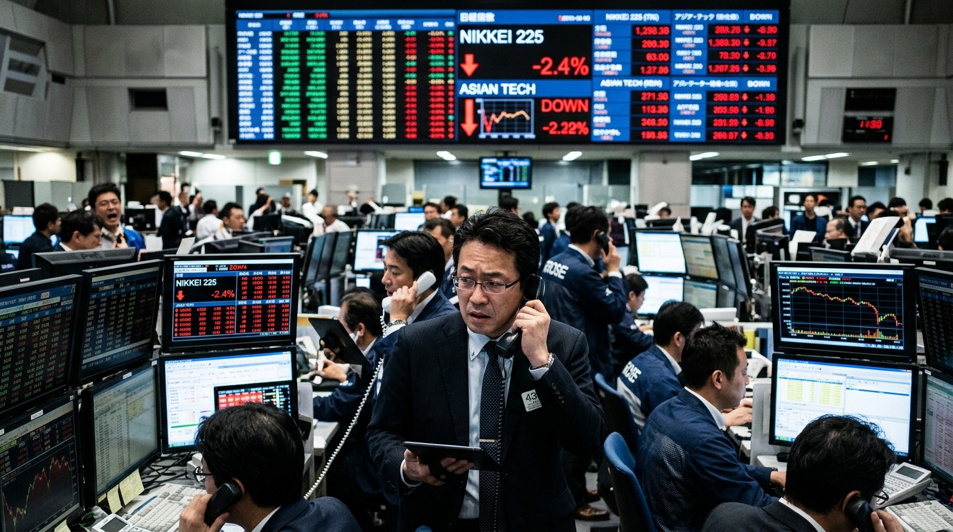 US Stock Futures Tumble as Tech Rout Spreads to Asian Peers